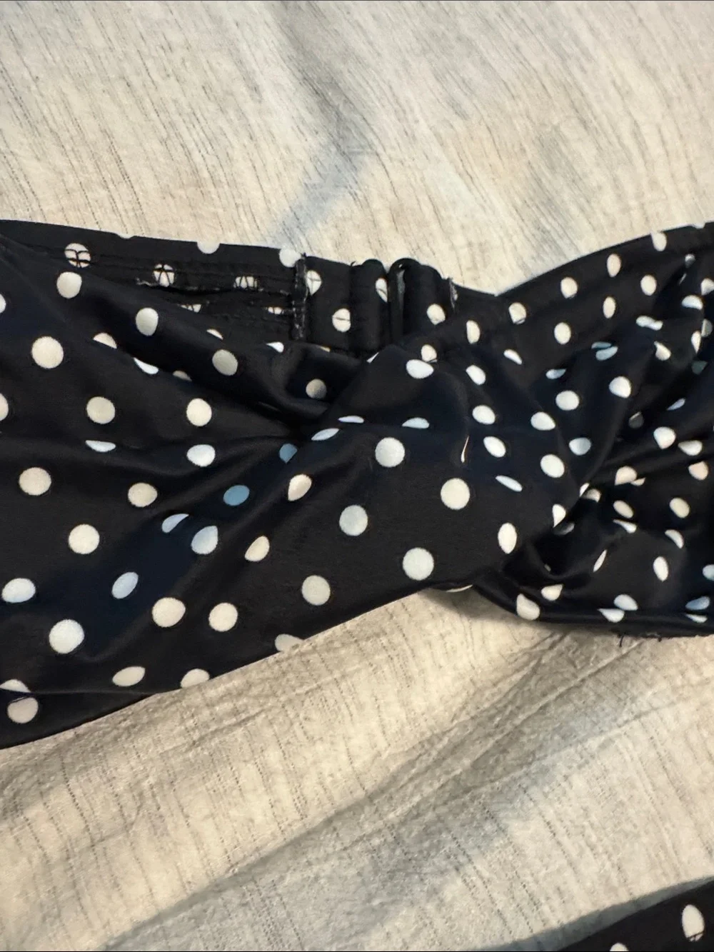 Mossimo Supply Co. Black & White Polka Dot Bandeau Bikini